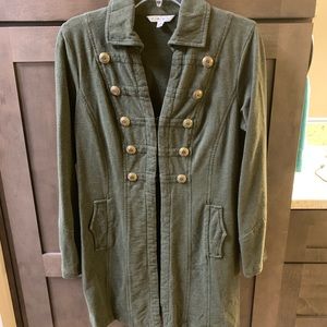 CAbi Olive Green “Nehru” Style Jacket/Blazer